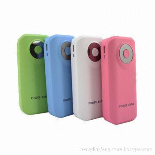 5,600mAh Colorful Power Bank, Rubber Finishing/Good Holding, Private Tooling with LED Torch